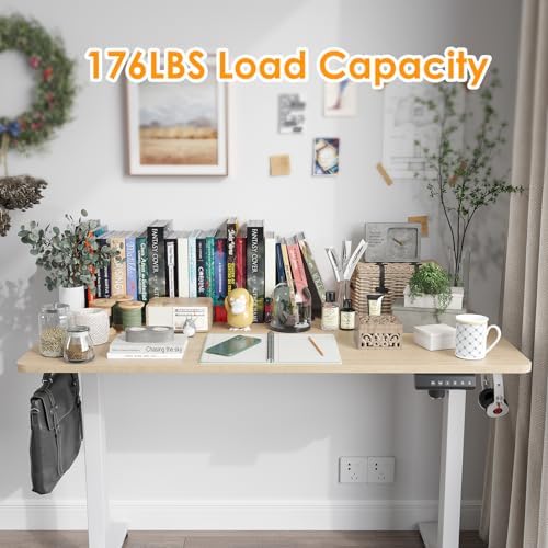 STARY Electric Standing Desk Adjustable Height Sit Stand Home Office Desk with Splice Board - Image 2