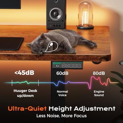 Huuger 63 x 55 Inch L Shaped Standing Desk with Power Outlets - Image 7