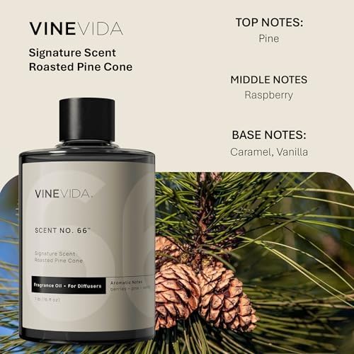 VINEVIDA [16 Fl Oz] Roasted Pine Cone Fragrance Oil for Cold Air Diffusers, Essential Oils for Diffuser Oil Refill & Air Freshener Room Spray - Image 2