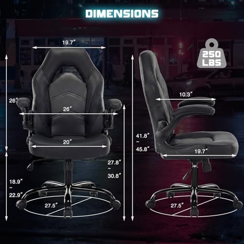 Sweetcrispy Computer Gaming Chair, Home Office Desk Chair, PU Leather - Image 3