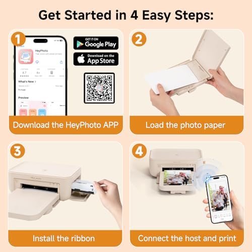 HPRT CP4100 4x6 Photo Printer, Desktop Instant Picture Printer, Wi-Fi Print - Image 6