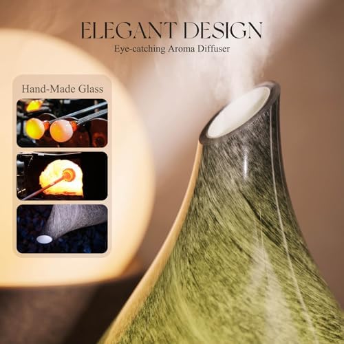 Porseme 280ml Remote Essential Oil Diffuser 3D Glass Ultrasonic Mist 7H - Image 5