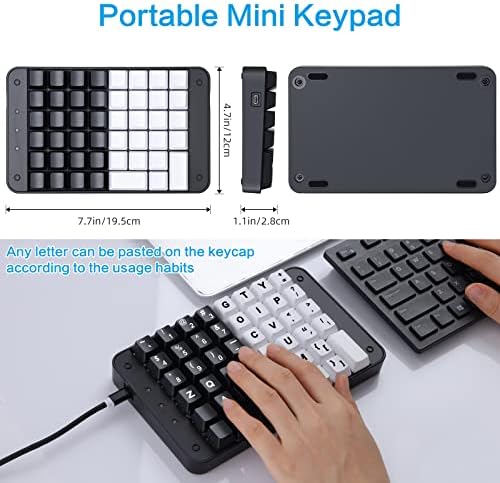 Koolertron 46-Key One-Handed Mechanical Gaming Keyboard, Programmable - Image 6