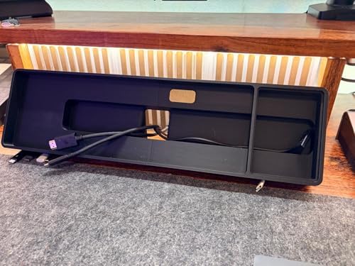 Dual Mount for Corsair Xeneon Edge & Elgato Stream Deck Mk.2 | All-in-One Organizer Stand with Cable Management Slots & Quick-Release Button | ABS Construction - Image 3
