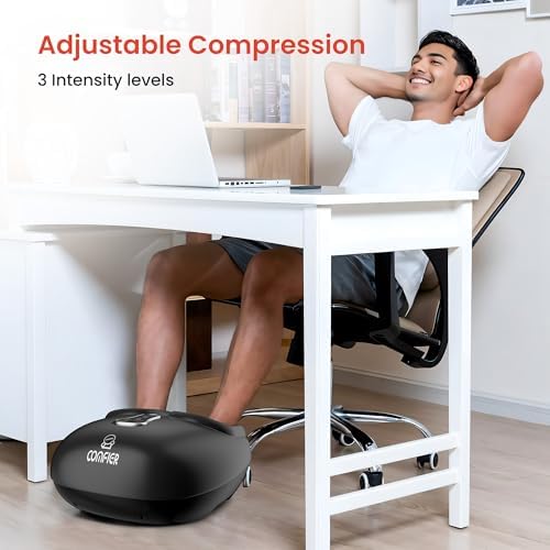 COMFIER 2026 Upgrade shiatsu Foot Massager for Neuropathy,Plantar Fasciitis with Heat,Remote Control,Pause Function, feet Massager with Compression,Vibration,Mothers Day Gift for Mom, Size 13 - Image 4