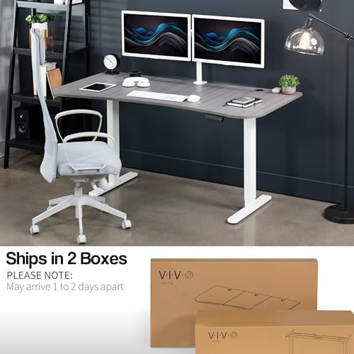 VIVO Dark Gray 60 x 24 in Standing Desk, DESK-KIT-E2W1G - Image 4