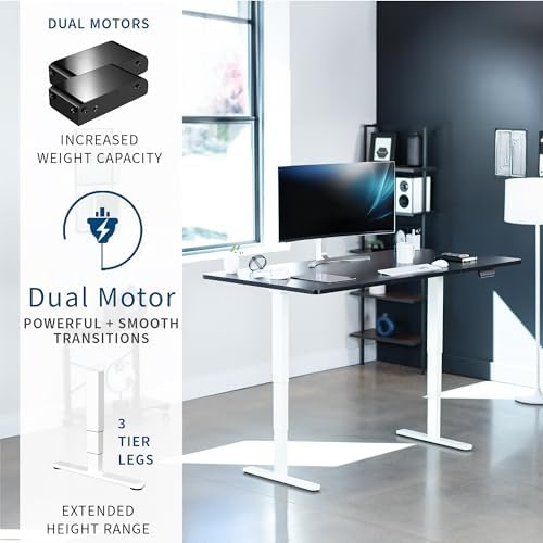 VIVO Black 71 x 36 in Standing Desk, DESK-KIT-2W7B-36 - Image 4
