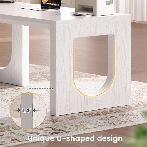 SEDETA 63" L Shaped Desk with 3 Drawers,Modern Executive Office Desk - Image 5