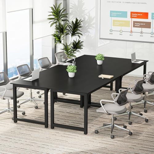 Tribesigns Modern Computer Desk, 63 x 31.5 inch Large Office Desk Computer Table Study Writing Desk Workstation for Home Office, Black - Image 6