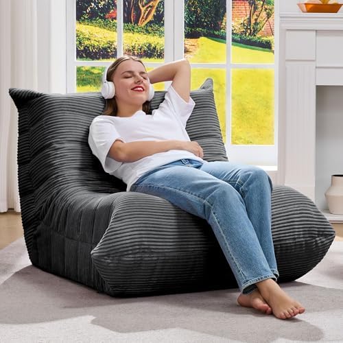 Hobestluk Big Bean Bag Chairs for Adults Fireside BeanBag Couch Togo Sofa - Image 3