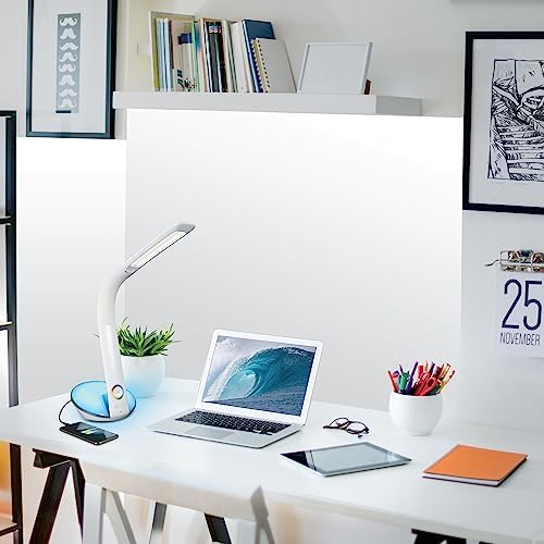 OttLite LED Desk Lamp with Color Changing Base and USB Port, White - Image 6