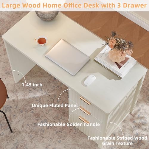 LEYAOYAO Office Desk 48" with 3 Drawers Storage File Cabinet - Image 6