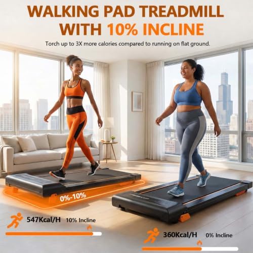 Walking Pad with Vibration Plate with 10% Incline，Under Desk Walking pad - Image 3