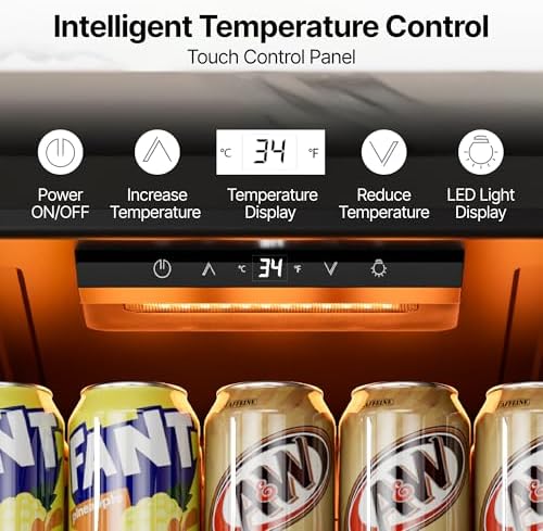 Ca'Lefort 105 Cans Mini Fridge, Beverage Refrigerator Cooler for Drink/Beer - Image 2