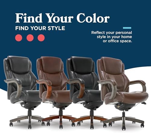 La-Z-Boy Big and Tall Executive Office Chair Lumbar Support, Leather Chair - Image 5