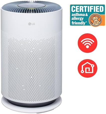 LG PuriCare 360 Air Purifiers for Home, Large and Small Room, Bedroom, Up to 2,059 ft² in 1 Hr with NanoFiber True HEPA Filter, 360 Degrees of Filtration, WiFi, Air Quality Monitor, Low Noise - Image 2
