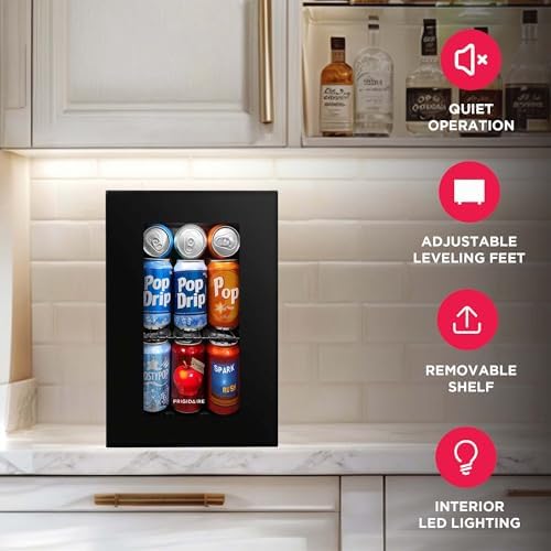Frigidaire 0.6 Cu. Ft. Glass Door Beverage Refrigerator, Digital Display Mini Fridge with Electronic Temperature Control, LED Lighting & Quiet Operation - Image 3