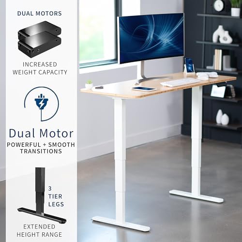 VIVO Real Bamboo 60 x 24 in Standing Desk, DESK-KIT-2W6O - Image 4