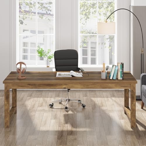Tribesigns Modern Computer Desk, 63 x 31.5 inch Large Office Desk Computer Table Study Writing Table Workstation for Home Office, Brown Wood - Image 4