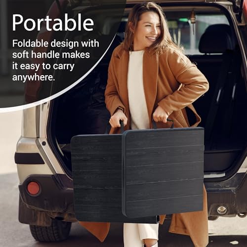 2 PACK of 4 Feet Foldable Table Adjustable Height with Built in Handle, Steel Legs | 4FT Heavy Duty Portable | Perfect for Party Dining Wedding Events Picnic Indoor Outdoor Camping Folding - 4 Foot - Image 5