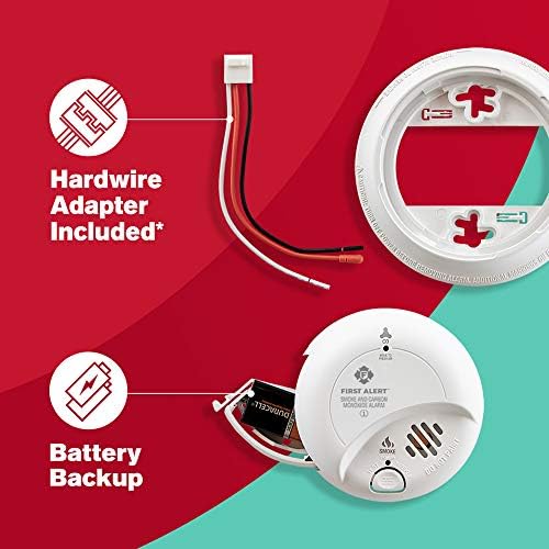 FIRST ALERT BRK SC9120B-3 Hardwired Smoke and Carbon Monoxide (CO) Detector with Battery Backup, White, Pack of 3 - Image 5