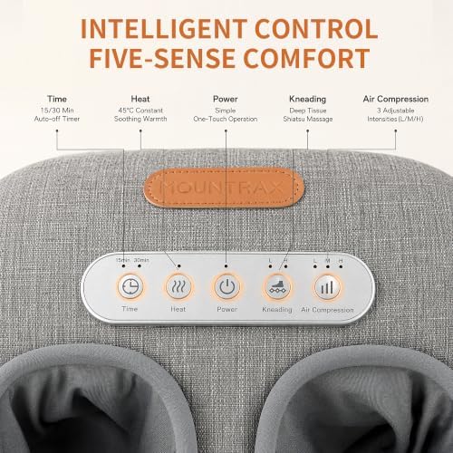 MOUNTRAX Foot Massager with Heat, Deep Shiatsu & Air Compression, Size 13 - Image 5