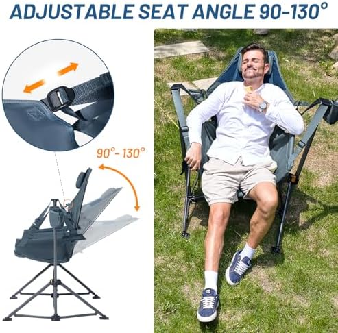 TIMBER RIDGE Hammock Camping Chair, Portable Oversized Swinging Camp Chairs - Image 5