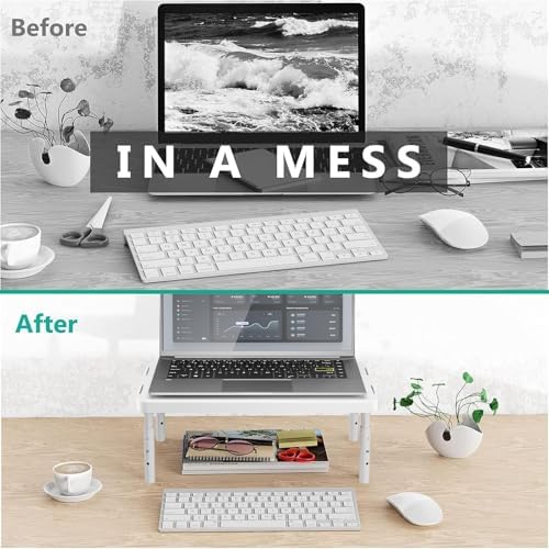 WALI Computer Monitor Stand for Desk, Adjustable Laptop Riser, up to 44 lbs - Image 7