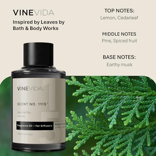 VINEVIDA [4 Fl Oz] Scent NO. 1115 Fragrance Oil for Cold Air Diffusers, Aromatic Notes of Earthy Musk Pine Lemon, Essential Oils for Diffuser Oil Refill & Air Freshener Room Spray - Image 2