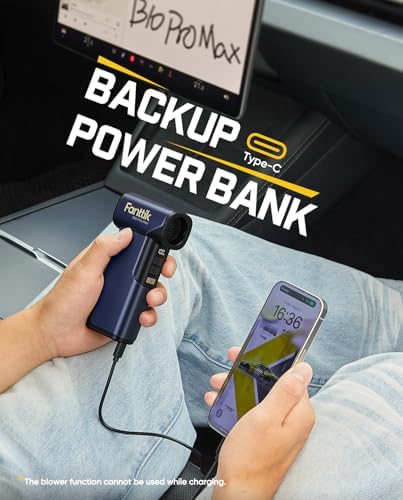 Fanttik B10 Pro Max Electric Air Duster with Powerbank Function (Navy Blue) - Image 7