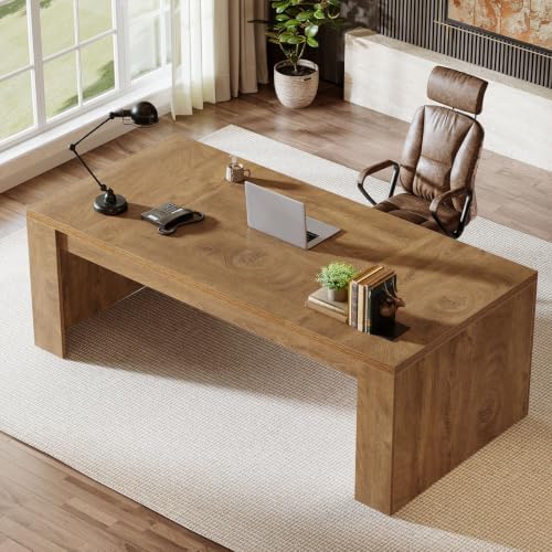 Tribesigns 70.9-Inch Executive Desk with Double Pedestal Legs - Image 3