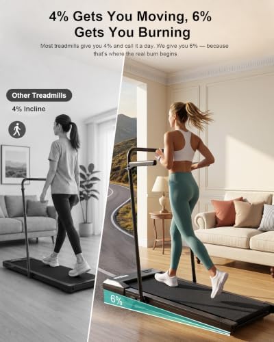 Superun Walking Pad with 6% Incline, 2.5HP Treadmill, 0.6-3.8 MPH, 300 lbs - Image 3
