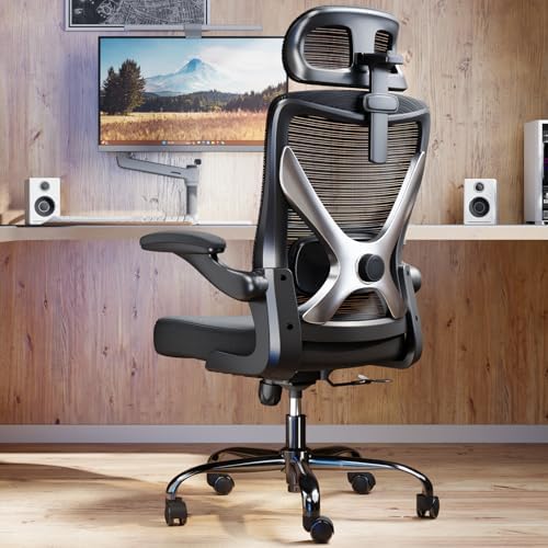 Ergonomic Office Chair: Mesh Desk Chair Comfy with Headrest& Lumbar Support by Ergalithic
