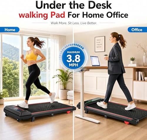 JUKER Walking Pad Treadmill Under Desk with Incline, RGB & Bluetooth - Image 5