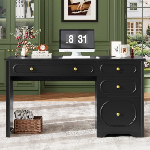 Vabches Executive Desk 47" with 3 Storage Drawers & A File Drawer, Black - Image 7