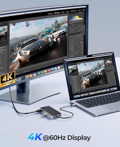 ORICO USB-C Hub with M.2 SSD Enclosure, 8-in-1 USB C Docking Station Fits M.2 NVMe/SATA SSD, 10Gbps, 4K@60Hz HDMI, 100W PD, Ethernet - OM28PR - Image 5