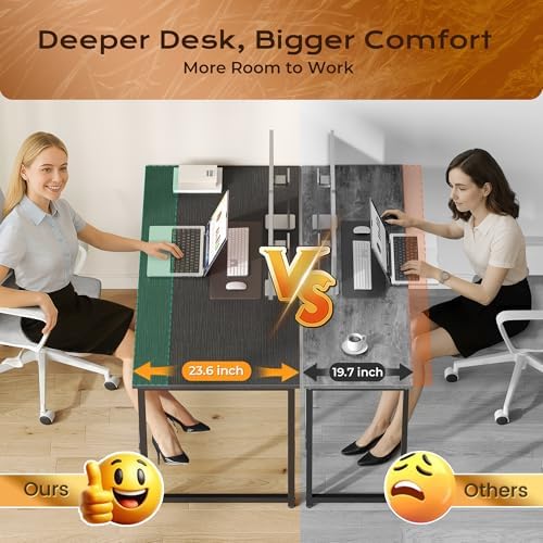 PRAISUN 47 X 24 Inch Computer Desk with Deeper Desktop - Image 4