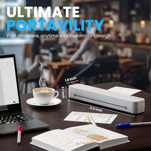 C80 Portable Printers Wireless for Travel, Inkless, White - Image 2