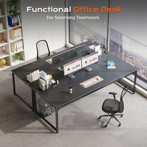 PRAISUN 78.7 X 29.5 Inch Computer Desk with Deeper Desktop - Image 4