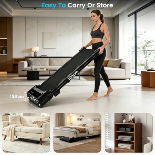 Walking Pad Treadmill for Home - Under Desk Walking and Running with Remote Control Portable Electric Machine Adjustable Slim Compact with 0.6-4.0MPH Modes Max up 265 Lbs for Home Office - Image 6