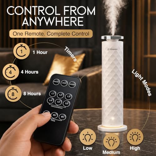 Cordless Diffuser, Waterless Essential Oil Diffuser - White - Image 5
