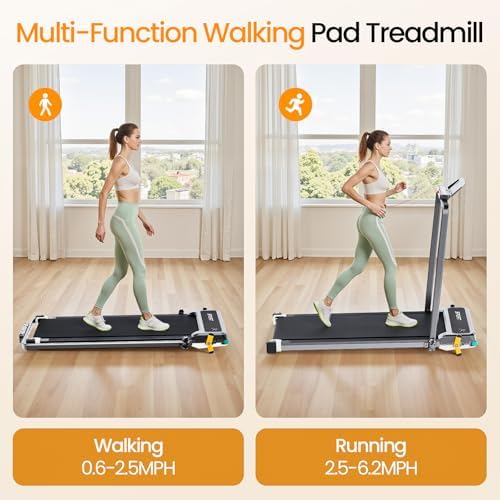 AKLUER Walking Pad with Incline - Dual-Sided 2 in 1 Under Desk Treadmill - Image 6