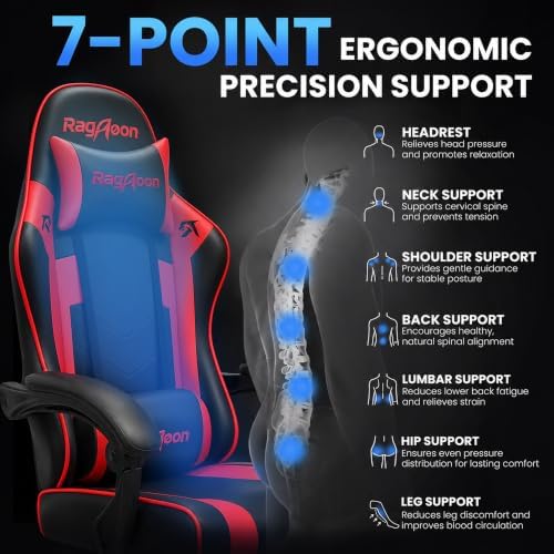 Gaming Chair for Adults Gamer Game Ergonomic PC Chair, 7-Point Support - Image 6