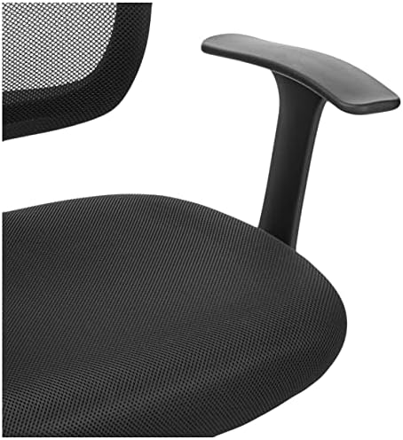 Amazon Basics Breathable Mesh Mid-Back Office Desk Chair with Armrests, Lumbar Support, 360-Degree Swivel, Adjustable-Height, Black - Image 6