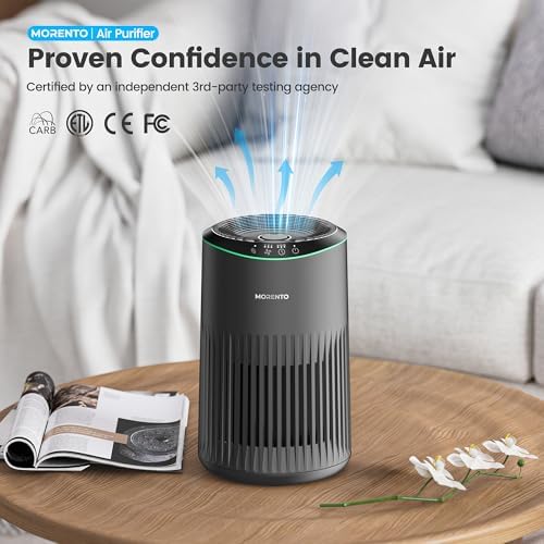 Air Purifiers for Bedroom Home for Smoke Pet Dander Odors 2 Pack Grey - Image 2