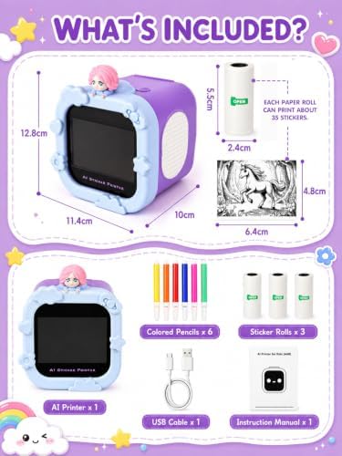 AI Sticker Printer for Kids, Frozen Toys for Girls - Image 7