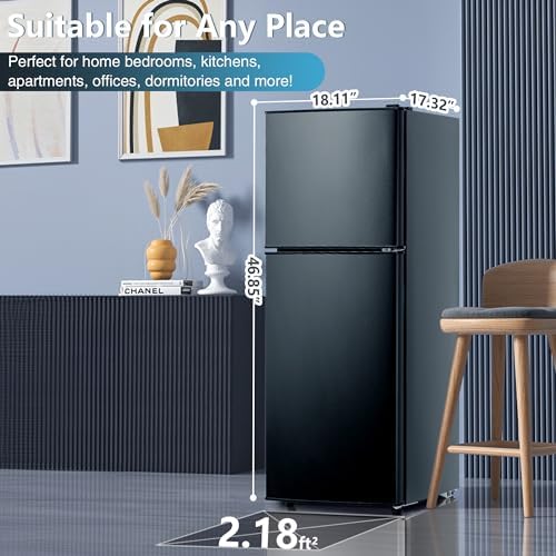 Cucina Magica 5.0 Cu.Ft Fridge with Freezer, Dual Door Dorm Refrigerator - Image 4