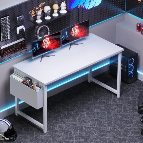 OLIXIS Computer Desk, 55 Inch Gaming Desks for Home Office Small Spaces - Image 4