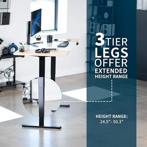 VIVO White/Light Wood 71 x 30 in Standing Desk, DESK-KIT-2B7WC - Image 5