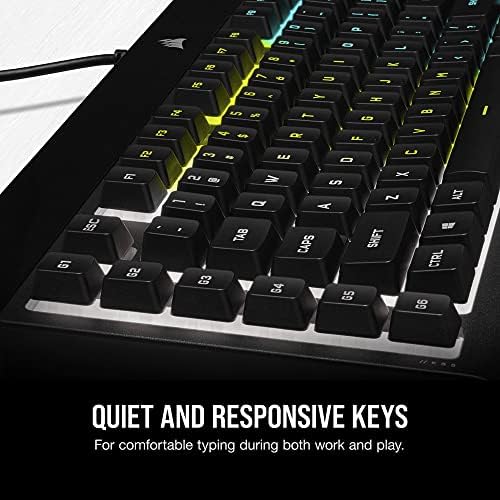 Corsair K55 PRO LITE RGB Wired Membrane Gaming Keyboard (5-Zone Dynamic RGB Backlighting, Six Macro Keys with Stream Deck Integration, IP42 Dust and Spill Resistant, Dedicated Media Keys) Black - Image 6